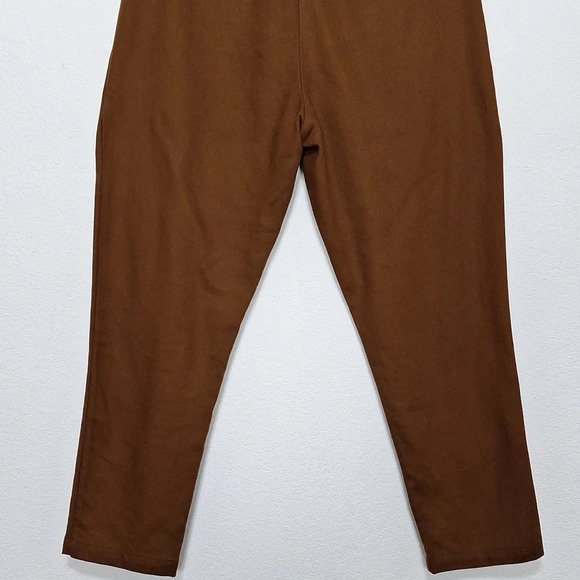 Zara Brown Bohemian Baggy High Rise Tapered Leg Trouser Pants Size M - Picture 8 of 12